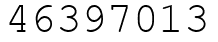 Число 46397013.
