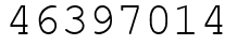 Число 46397014.