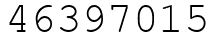 Число 46397015.