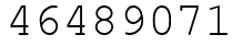 Число 46489071.