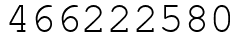 Число 466222580.
