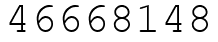 Число 46668148.
