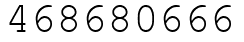 Число 468680666.
