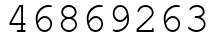Число 46869263.