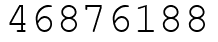 Число 46876188.