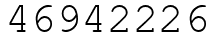 Число 46942226.