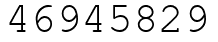 Число 46945829.