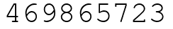Число 469865723.