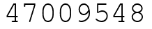 Число 47009548.