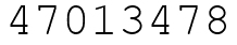 Число 47013478.