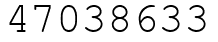 Число 47038633.