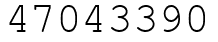 Число 47043390.