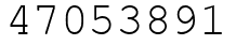 Число 47053891.