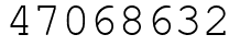 Число 47068632.