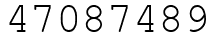 Число 47087489.