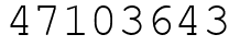 Число 47103643.