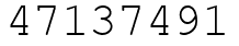 Число 47137491.