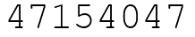 Число 47154047.