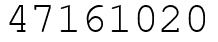 Число 47161020.