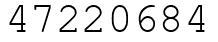 Число 47220684.