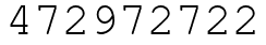 Число 472972722.