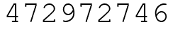Число 472972746.