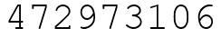 Число 472973106.