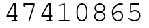 Число 47410865.
