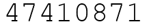 Число 47410871.
