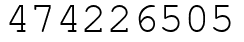 Число 474226505.