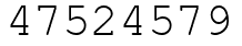 Число 47524579.