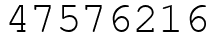 Число 47576216.