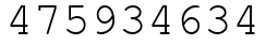 Число 475934634.