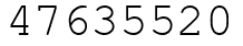 Число 47635520.