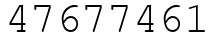 Число 47677461.