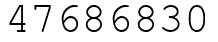 Число 47686830.