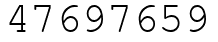 Число 47697659.