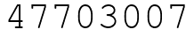 Число 47703007.