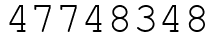 Число 47748348.