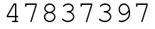 Число 47837397.