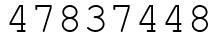 Число 47837448.
