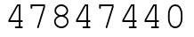 Число 47847440.