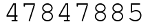 Число 47847885.