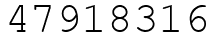 Число 47918316.