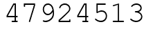 Число 47924513.