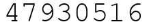 Число 47930516.