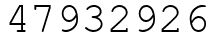 Число 47932926.
