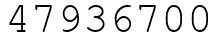 Число 47936700.