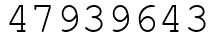 Число 47939643.