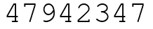 Число 47942347.